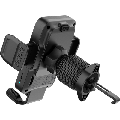 Mbajtëse veture me karikim wireless Proove Sonic Pro, Qi, 15W, për ventilim, e zezë