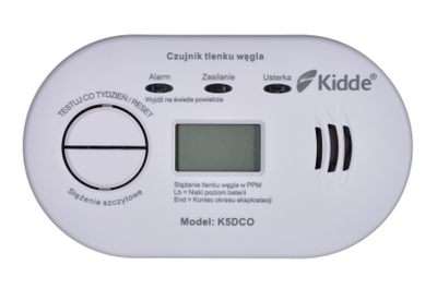 Detektor monoksidi karboni Kidde K5DCO, ekran LCD, jetë 10 vjet