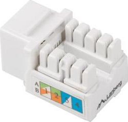 Modul keystone Lanberg KSU6-1090, RJ45 UTP Cat.6, 90°, i bardhë