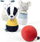 Set bowling plush BabyOno 1437 Badger Edmund Friends, lodra senzoriale, nga 3 muajsh, shumëngjyrësh