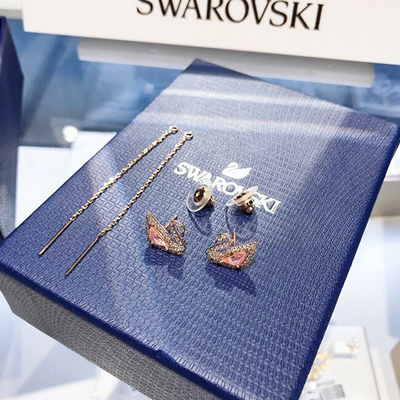 Vathë për femra Swarovski Dazzling Swan, të artë rozë