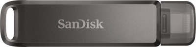 USB SanDisk IXpand Flash Drive Luxe, 256GB, me Lightning edhe USB Type‑C, gri