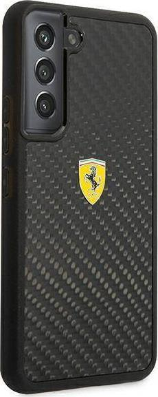 Futlle telefoni Ferrari On Track Real Carbon FEHCS22SFCAK, për Samsung Galaxy S22, e zezë