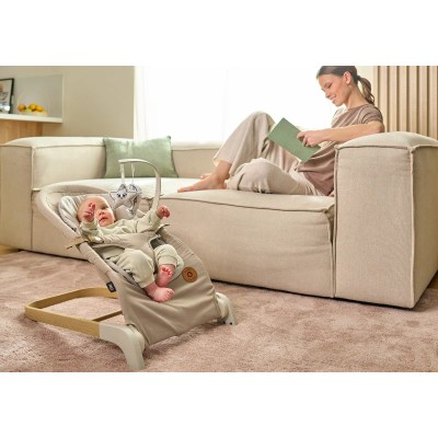 Karrige lëkundëse Lionelo Lilac Beige Sand