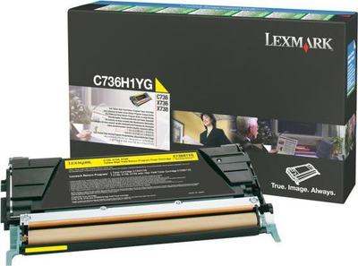 Тонер Lexmark C736H1YG, висок капацитет, жолт