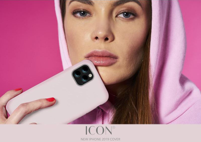 Kapak telefoni Puro Icon IPCX19ICONROSE, për iPhone 11 Pro, silikon, rozë e zbehtë