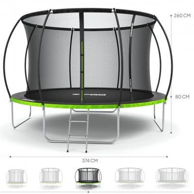 Trampolinë me rrjetë të brendshme Zipro Jumpin 12FT (374cm)