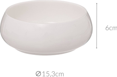 Pjatë e thellë Secret de Gourmet Nora, 15cm, porcelan, e bardhë
