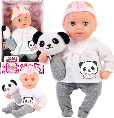 Kukull bebe Natalia Artyk, 33 cm, me lodër shoqëruese, shumëngjyrëshe
