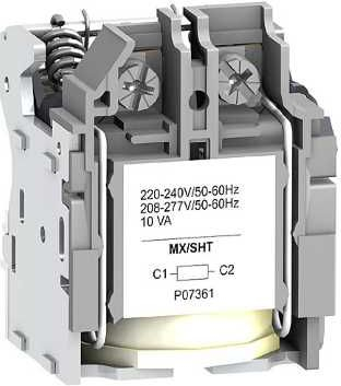 Ndërprerës Schneider NSX100-630 MX, 24 V, 50 / 60 Hz, i hirtë