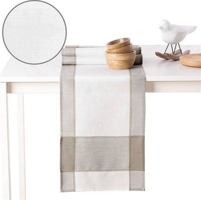 Rrugicë tavoline Amelia Home Sevran, 30x160 cm, stil klasik, bezhë