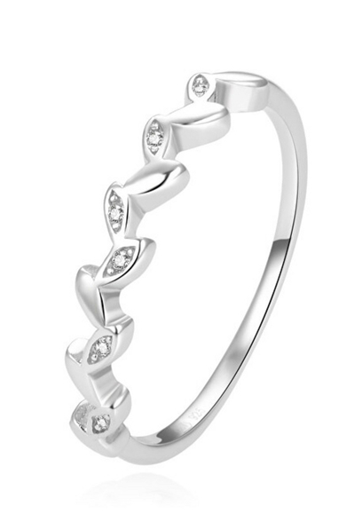 Unazë argjendi Beneto Silver AGG389, zirkon i tejdukshëm, argjend