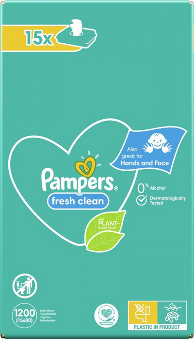 Pampers Fresh Clean Бебешки Марамчиња, 1200 Марамчиња