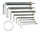 Set çelësa imbus Vorel 56391, 1.5-10mm, 10 copë, argjendtë