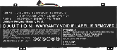 Bateri laptopi CoreParts për Lenovo IdeaPad C340 14", 43.78Wh, e zezë