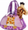 Lodër pelushi Aurora Giraffe in Bag, xhirafë 20.5 cm, set me çantë, vjollcë