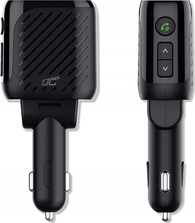 Transmetues FM për makinë LTC Bluetooth 5.3, QC3.0, PD 20W, i zi