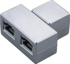 Мрежен адаптер Microconnect MPK402, разделувач RJ45 во 2x RJ45, метален, сив