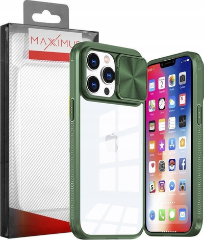 Këllëf telefoni MX Camslider Samsung A53 5G, me mbrojtje kamere, transparent jeshil