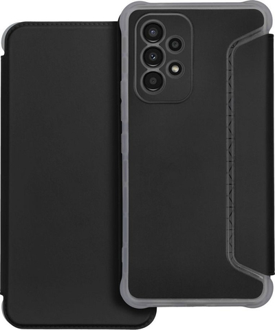 Këllëf portofol Piano Book për Samsung Galaxy A55, me kapak si libër, shkon me karikim wireless, i zi