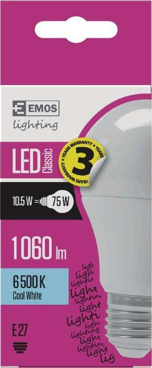 Poç elektrik Emos, 10.5W, 1060lm, 6500K, E27, i bardhë