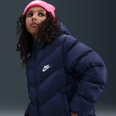 Xhaketë puffer për vajza Nike All Day Play Therma FIT, Therma FIT, kundër ujit