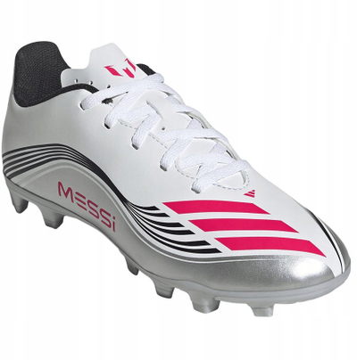 Këpucë futbolli adidas F50 Messi Club Jr JP7457, FG MG, t� bardha