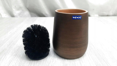 Set furçe tualeti WENKO Palena, plastike polyresin, kokë e zëvendësueshme, bronz
