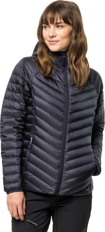 Xhaketë me pupla Jack Wolfskin Passamani Down Hoody Jacket W, trekking, me kapuç, gri