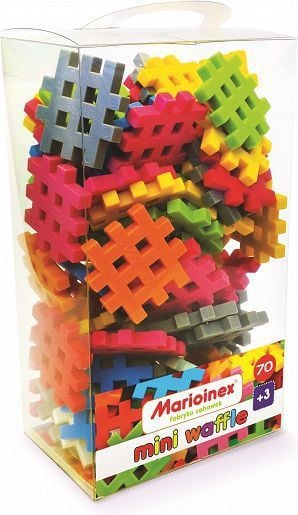 Blloqe ndërtimi Marioinex Mini Wafles, prej gome, me ngjyra, 70 copë