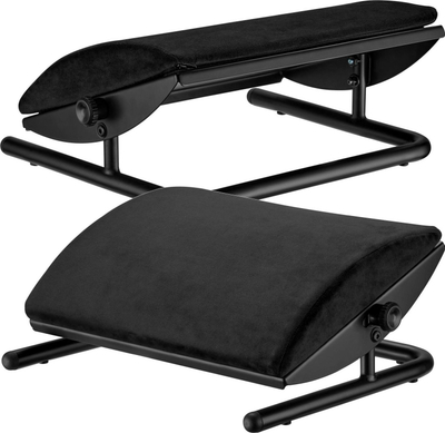Mbajtëse këmbësh Mozos FS3, ergonomike, e rregullueshme, e zezë