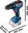 Trapano goditës Bosch GSB 18V-50, 18V, 2x bateri 5Ah, blu
