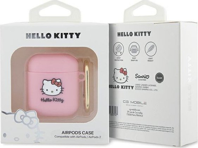 Маса за AirPods Hello Kitty Liquid Silicone, за генерации 1 и 2, розова