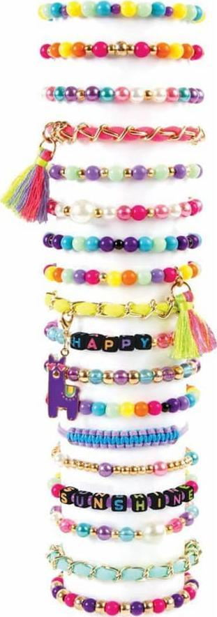 Set krijues Make It Real Bracelets Jewellery Studio, 872 pjesë, deri 50 byzylykë, shumëngjyrësh