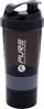 Shaker për proteina Pure2Improve, 500 ml, me 2 ndarje, ngjyrë e zezë