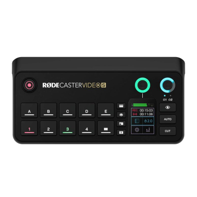 Konzolë prodhimi video RODE RODECaster Video S, all in one, për streaming, e zezë