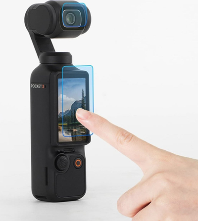 Mbrojtëse ekrani Sunnylife për DJI Pocket 3, xham i fortë 0.33mm, set 2+2, transparente