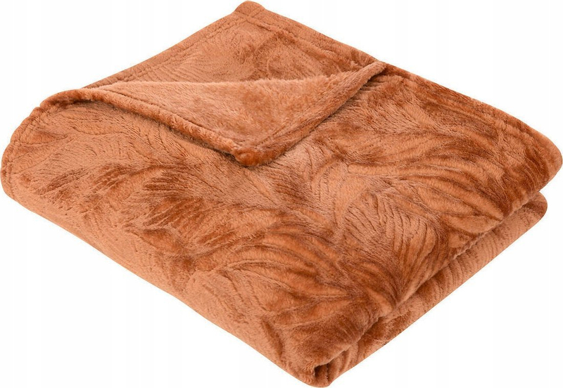 Batanije flanel Atmosphera Roy, 125x150cm, mikrofiber, terrakote