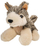 Lodër pelushi Beppe Wolf, 13cm, ujk, gri e bezhë