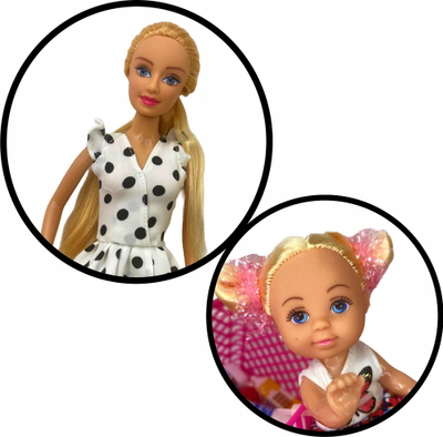 Set lodër Defa Lucy Supermarket, kukull 30 cm, pajisje marketi, shumëngjyrësh