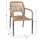 Set Tavolinë 150×90 cm + 6 karrige me litar,"HM11527.01", gri