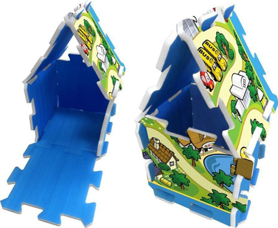 Puzzle për dysheme Track, 9 copa, jeshile edhe blu