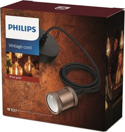 Varëse ndriçimi Philips Vintage Cord, E27, 40W, rozë gold