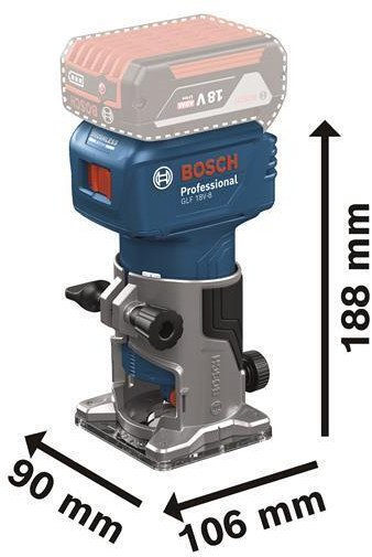 Безжичен сечач Bosch GLF 18V-8, 18V, без батерија и полнач, зелен