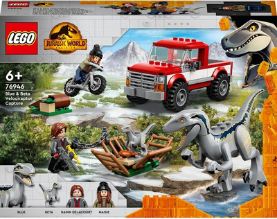 Set LEGO® Jurassic World™ 76946 Blue and Beta velociraptor capture