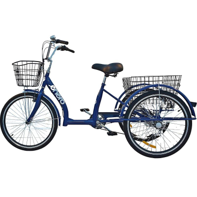 Biçikletë trefishe Enero 3-KOOWY 24, Shimano 6 marshe, kornizë e ulët, blu navy
