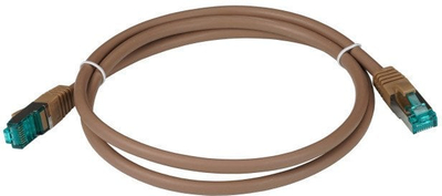 Kabllo rrjeti Delock RJ45 S/FTP Cat.6A, 1m, LSZH, kafe