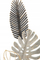 Dekor muri Mauro Ferretti Tropical, 3D, 28.5x74 cm, metalik
