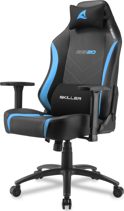 Karrige gaming Sharkoon Skiller SGS20, gas lift klasa 4, mban deri 120 kg, e zezë me blu