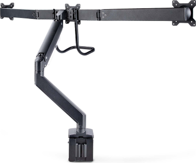 Mbajtëse tavoline për 3 monitorë StarTech.com Crossbar, deri 27", VESA 75x75/100x100, e zezë